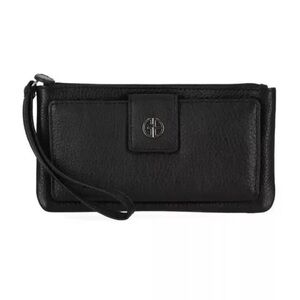 Giani Bernini Grab & Go Black Leather Wallet Wristlet